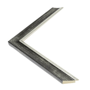 Must hõbedaga puit 25x15mm,  795-07