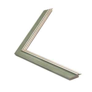 Roheline hõbedase siseservaga, plastik 24x20mm, G084-1671